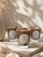 Iced Chocolate – שלושה נרות בעיצוב שוקו קר משעוות סויה בעבודת יד